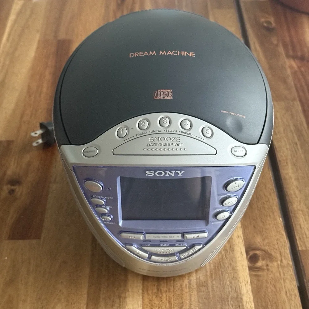 Sony ICF-CD853V Dream Machine CD Player AM/FM/WX Clock Radio - Y2K VTG - TESTED